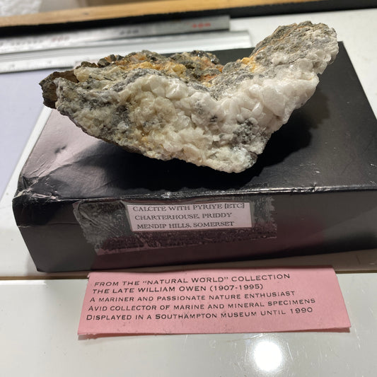 CALCITE WITH TRACES PYRITE [ETC] - CHARTERHOUSE, PRIDDY, SOMERSET 181g MF881