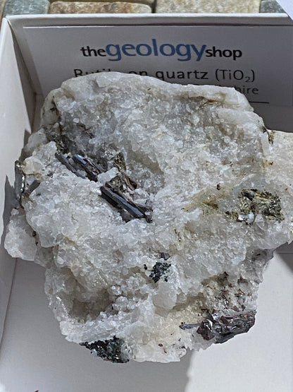 RUTILE ON QUARTZ : LACHAN NA LAIRGIE, PERTHSHIRE, SCOTLAND  106g MF4808