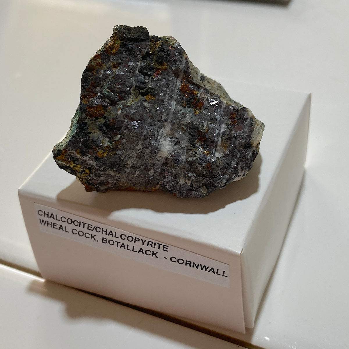 CHALCOCITE/CHALCOPYRITE ETC : WHEAL COCK, BOTALLACK, CORNWALL  58g MF5413