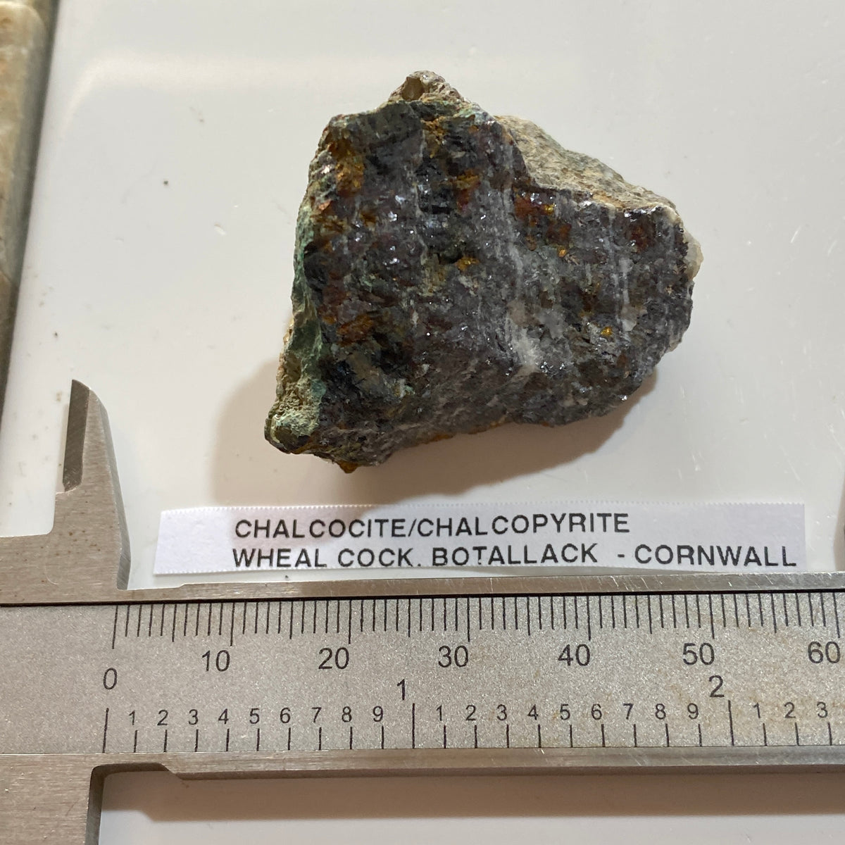 CHALCOCITE/CHALCOPYRITE ETC : WHEAL COCK, BOTALLACK, CORNWALL  58g MF5413
