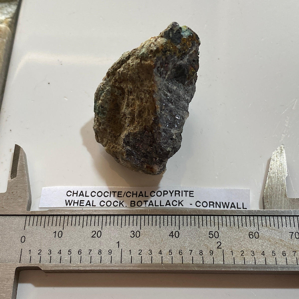 CHALCOCITE/CHALCOPYRITE ETC : WHEAL COCK, BOTALLACK, CORNWALL  58g MF5413