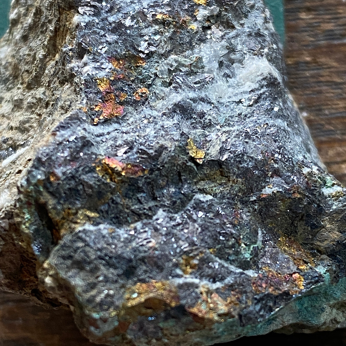 CHALCOCITE/CHALCOPYRITE ETC : WHEAL COCK, BOTALLACK, CORNWALL  58g MF5413