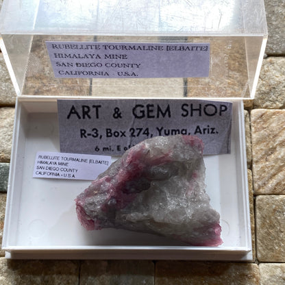 TOURMALINE ÉLABAÏTE [RUBELLITE] DE LA MINE HIMALAYA, CALIFORNIE 36g MF877
