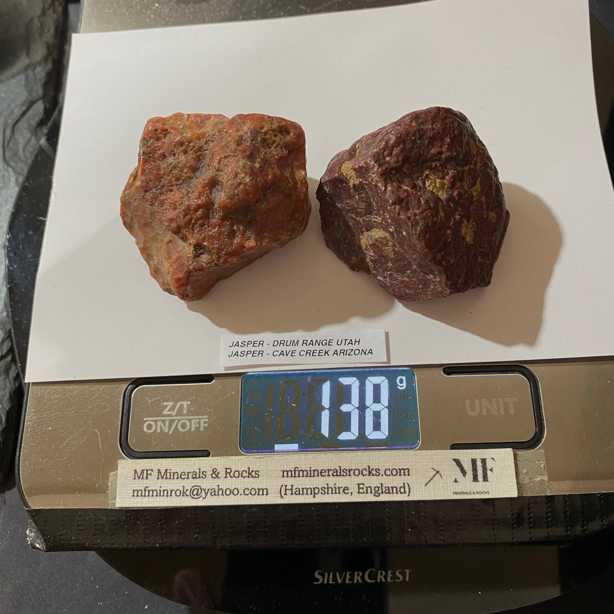JASPER x 2 SPECIMENS FROM THE U.S.A.  138g. MF5415