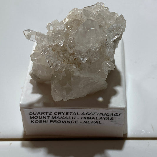 QUARTZ CRYSTAL ASSEMBLAGE : MOUNT MAKALU, KOSHI, HIMALAYAS, NEPAL. 31g MF5417