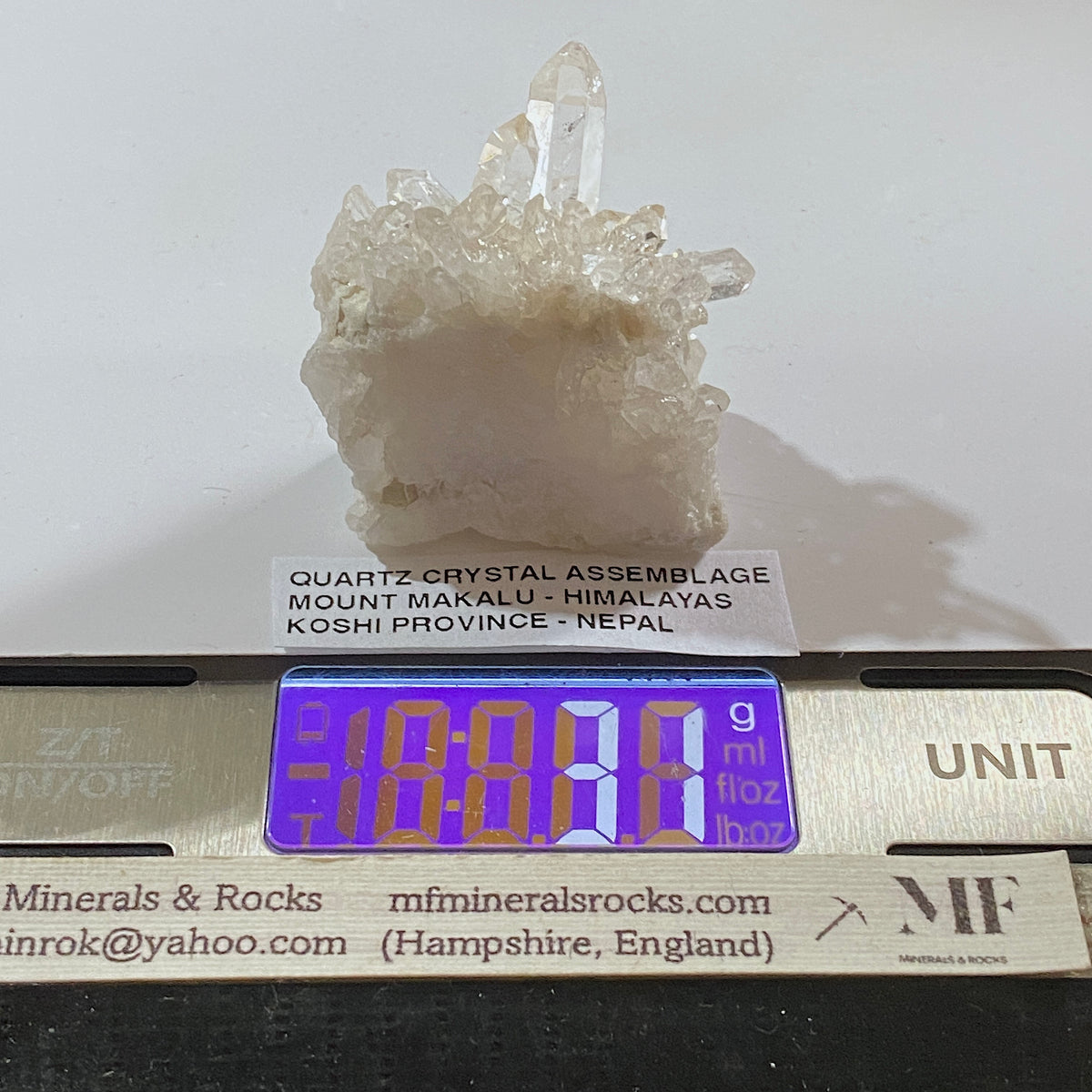 QUARTZ CRYSTAL ASSEMBLAGE : MOUNT MAKALU, KOSHI, HIMALAYAS, NEPAL. 31g MF5417