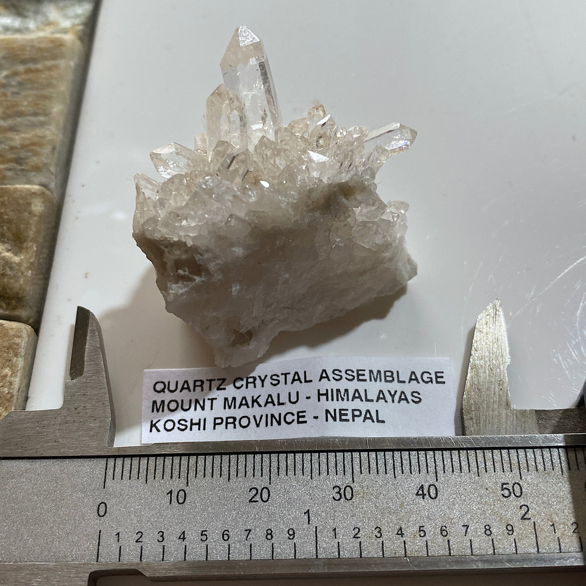 QUARTZ CRYSTAL ASSEMBLAGE : MOUNT MAKALU, KOSHI, HIMALAYAS, NEPAL. 31g MF5417