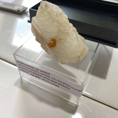 ULTRA RARE CHONDRODITE ON MATRIX - OH SAUNG TAUNG, MOGOK, MANDALAY, MYANMAR 41g MF9968