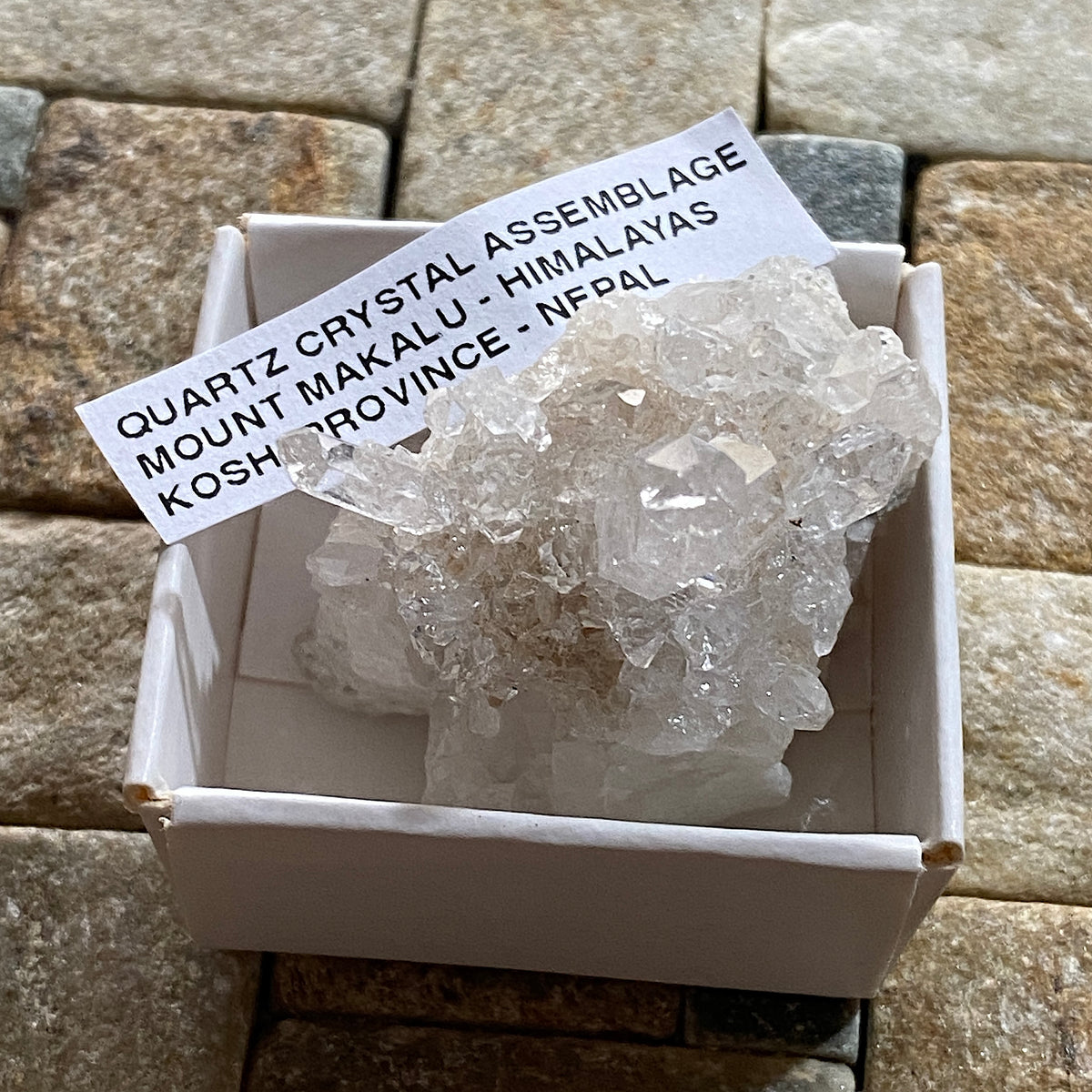 QUARTZ CRYSTAL ASSEMBLAGE : MOUNT MAKALU, KOSHI, HIMALAYAS, NEPAL. 31g MF5417