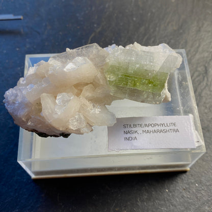 APOPHYLLITE WITH STILBITE BEAUTIFUL SPECIMEN, NASIK, INDIA 52g MF1514