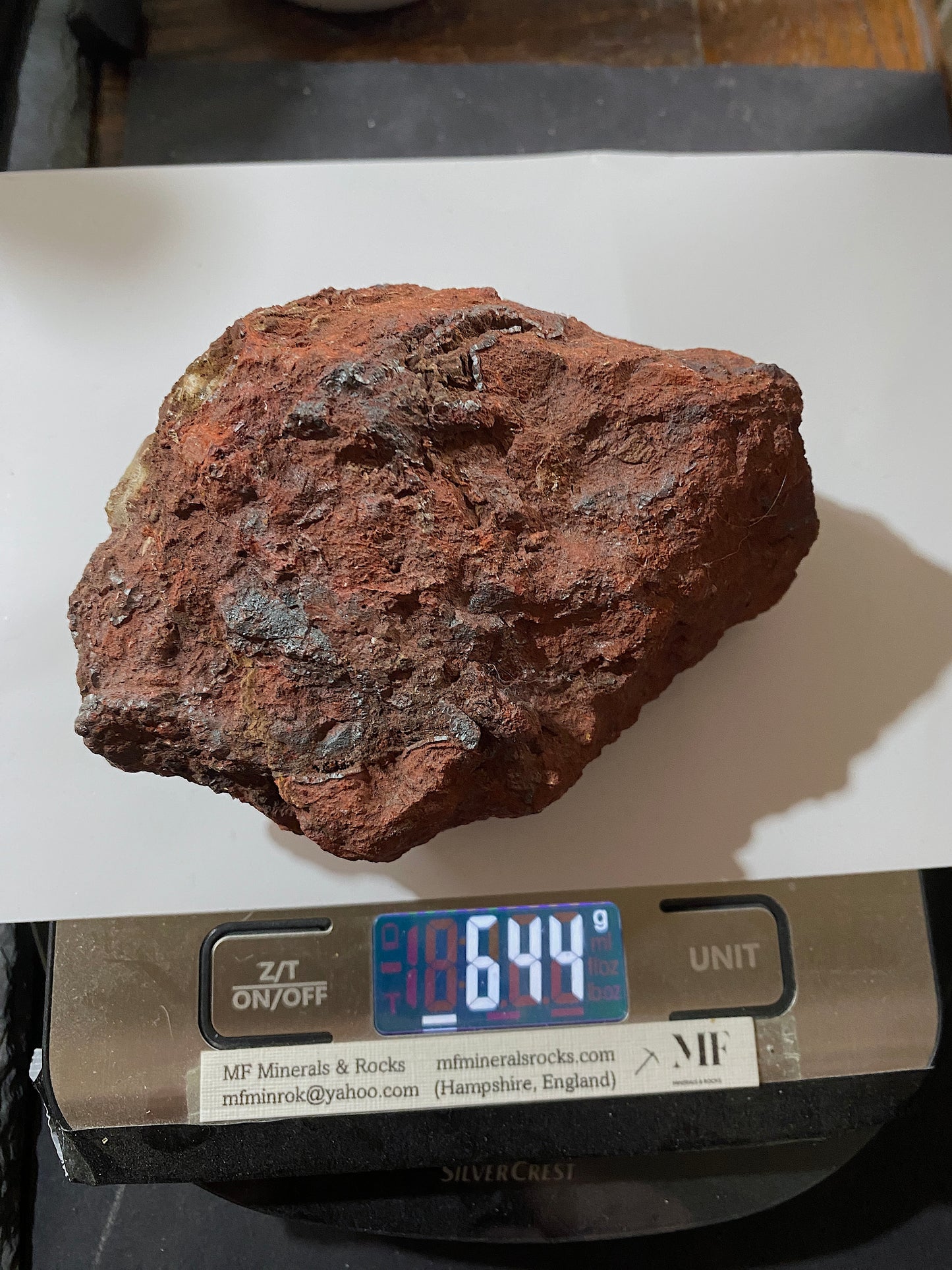 HEMATITE/OXIDISED CALCITE : NEW GLENCRIEFF MINE, WANLOCKHEAD, SCOTLAND 644g MF4814