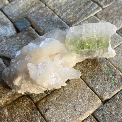 APOPHYLLITE WITH STILBITE BEAUTIFUL SPECIMEN, NASIK, INDIA 52g MF1514