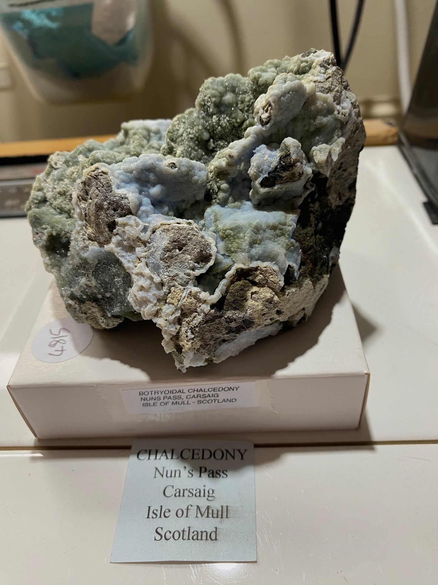 BOTRYOIDAL CHALCEDONY : NUNS PASS, CARSAIG, ISLE OF MULL, SCOTLAND 678g MF4815