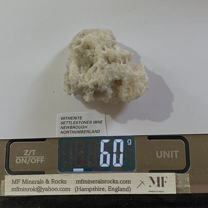 WITHERITE : SETTLESTONES MINE, NEWBROUGH, NORTHUMBERLAND  60g MF5420
