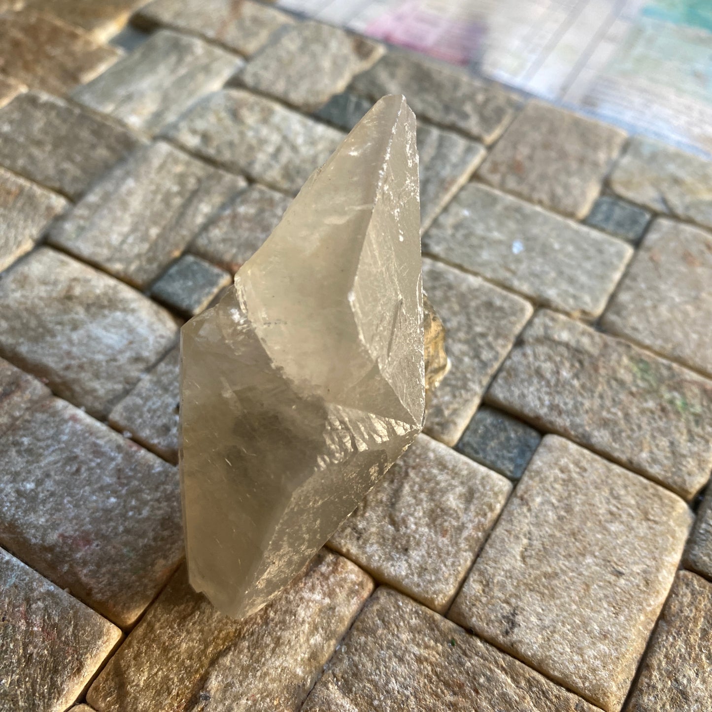 CALCITE TWINNED SCALENOHEDRONS, TAFFS WELL QUARRY, WALES, U.K.