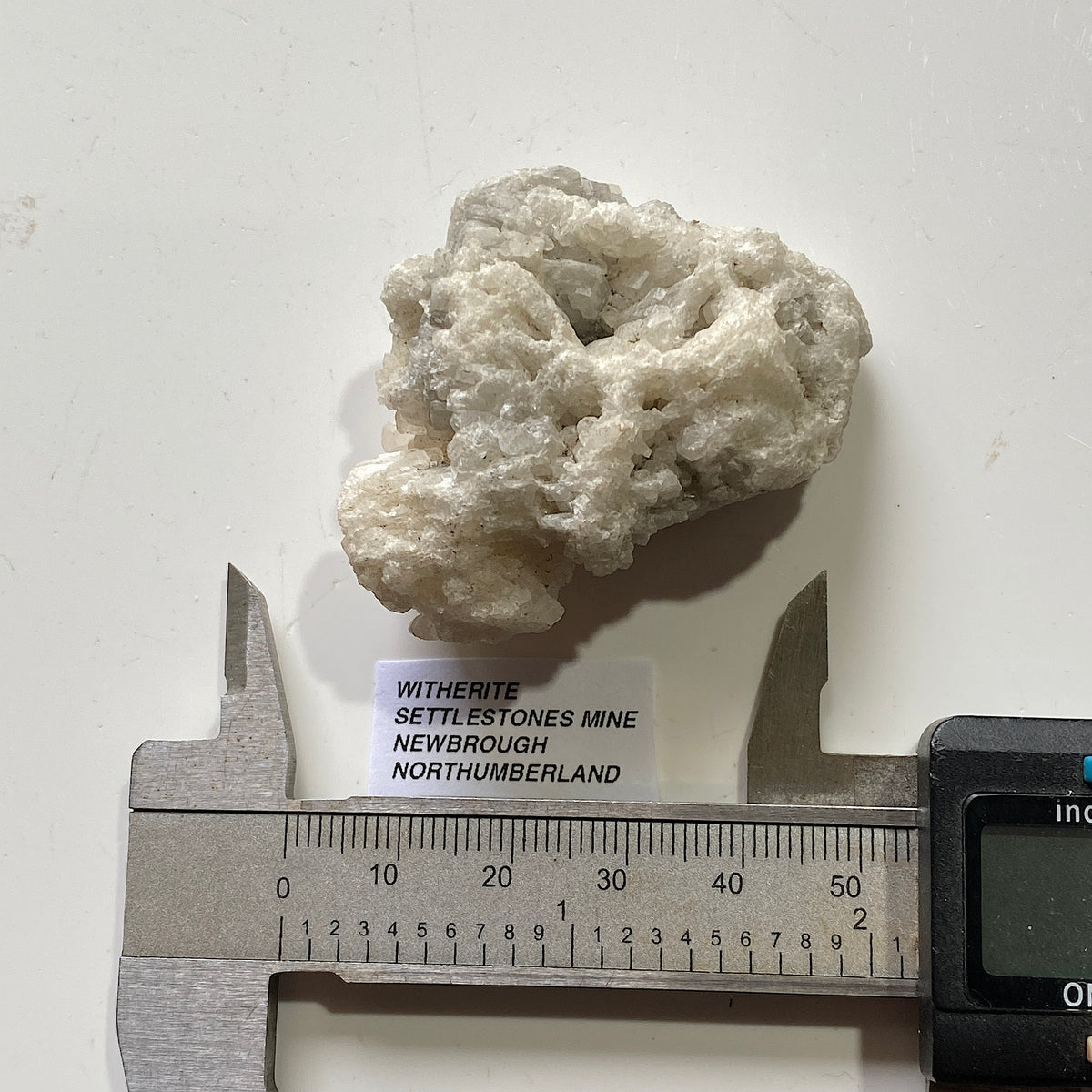 WITHERITE : SETTLESTONES MINE, NEWBROUGH, NORTHUMBERLAND  60g MF5420