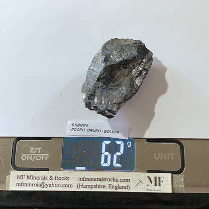 STIBNITE (SOLID) : POOPO, ORURO, BOLIVIA. 62g MF5421