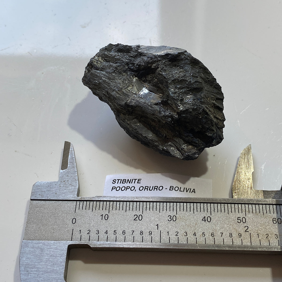 STIBNITE (SOLID) : POOPO, ORURO, BOLIVIA. 62g MF5421