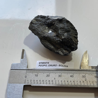 STIBNITE (SOLID) : POOPO, ORURO, BOLIVIA. 62g MF5421