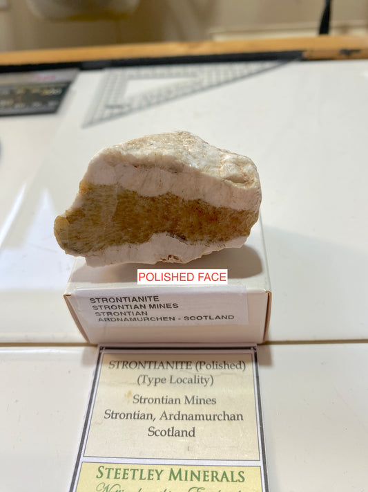 STRONTIANITE : STRONTIAN, ARDNAMURCHAN, HIGHLAND, SCOTLAND 64g MF4818