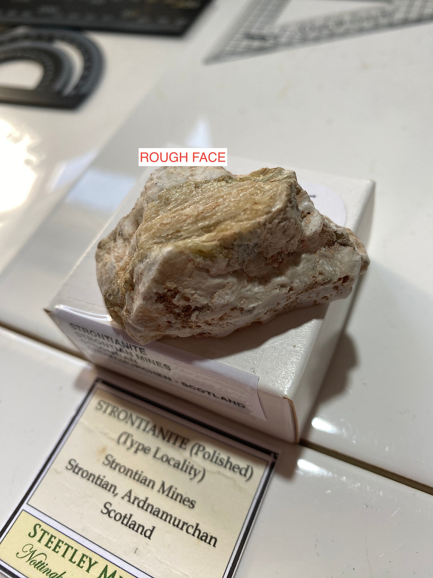 STRONTIANITE : STRONTIAN, ARDNAMURCHAN, HIGHLAND, SCOTLAND 64g MF4818