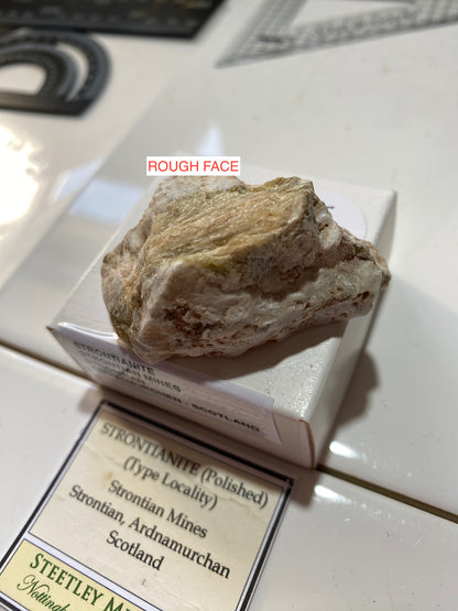 STRONTIANITE : STRONTIAN, ARDNAMURCHAN, HIGHLAND, SCOTLAND 64g MF4818