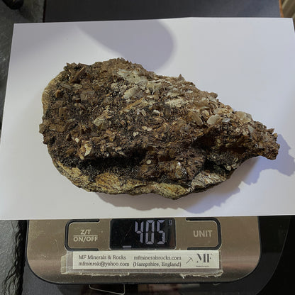 TITANITE WITH CALCITE [ETC] FROM DODO MINE, SARANPAUL, RUSSIA 405g  MF9856B