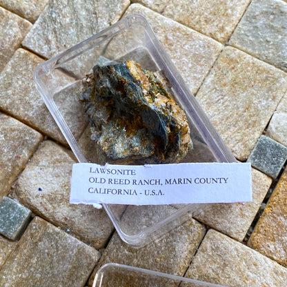 LAWSONITE ON MATRIX - OLD REED RANCH, MARIN COUNTY, CALIFORNIA, U.S.A. 26g MF1985