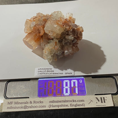 ARAGONITE :GALLO RIVER,  CASTILE-LA MANCHA, SPAIN. 87g. MF5422