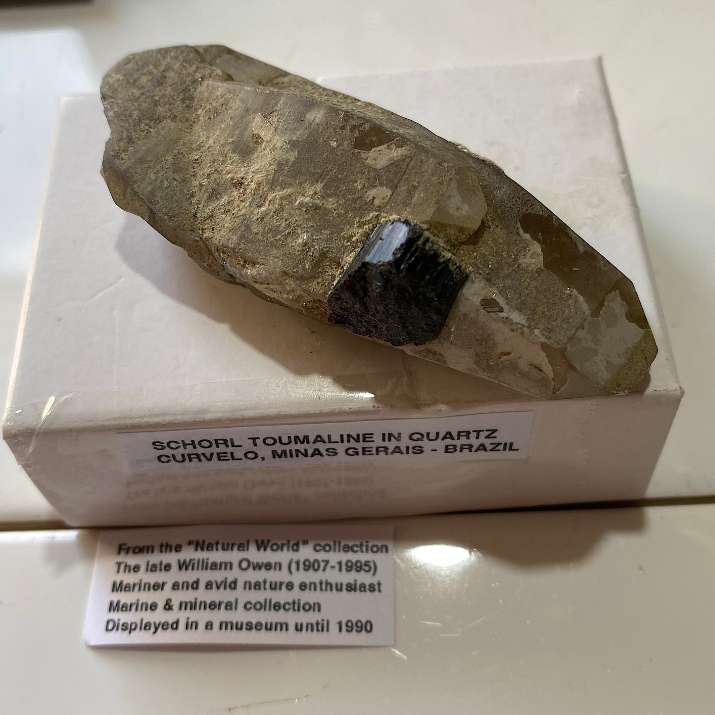 SCHORL TOURMALINE IN QUARTZ - CURVELO, MINAS GERAIS, BRAZIL 49g  MF9965