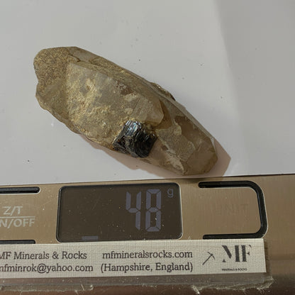 SCHORL TOURMALINE IN QUARTZ - CURVELO, MINAS GERAIS, BRAZIL 49g  MF9965