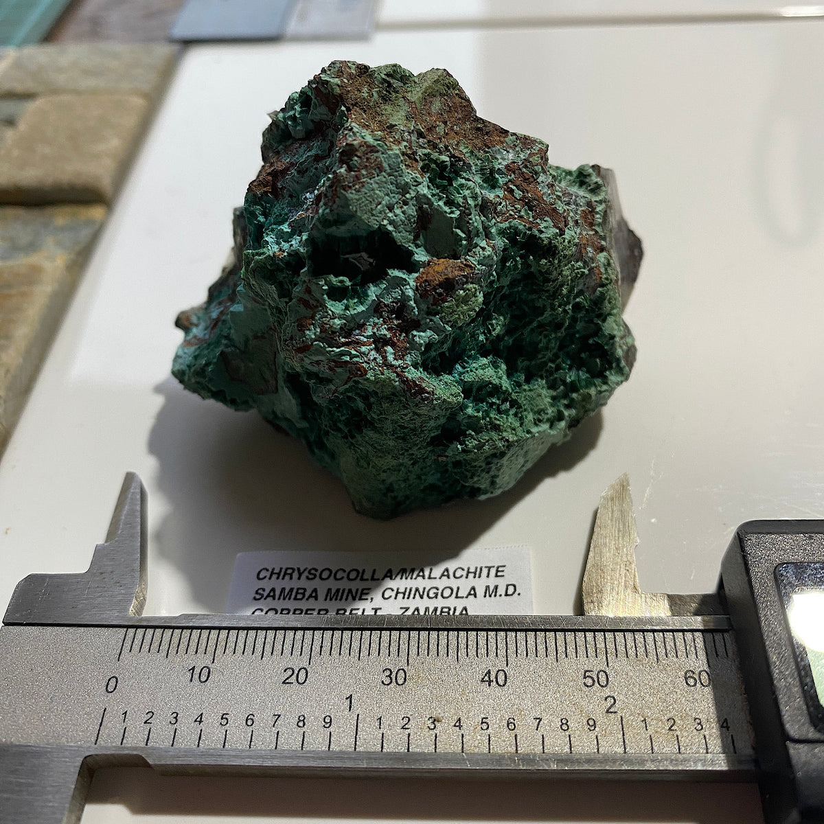 CHRYSOCOLLA WITH MALACHITE : SAMBA MINE, CHINGOLA, COPPER BELT ZAMBIA 110g MF5423