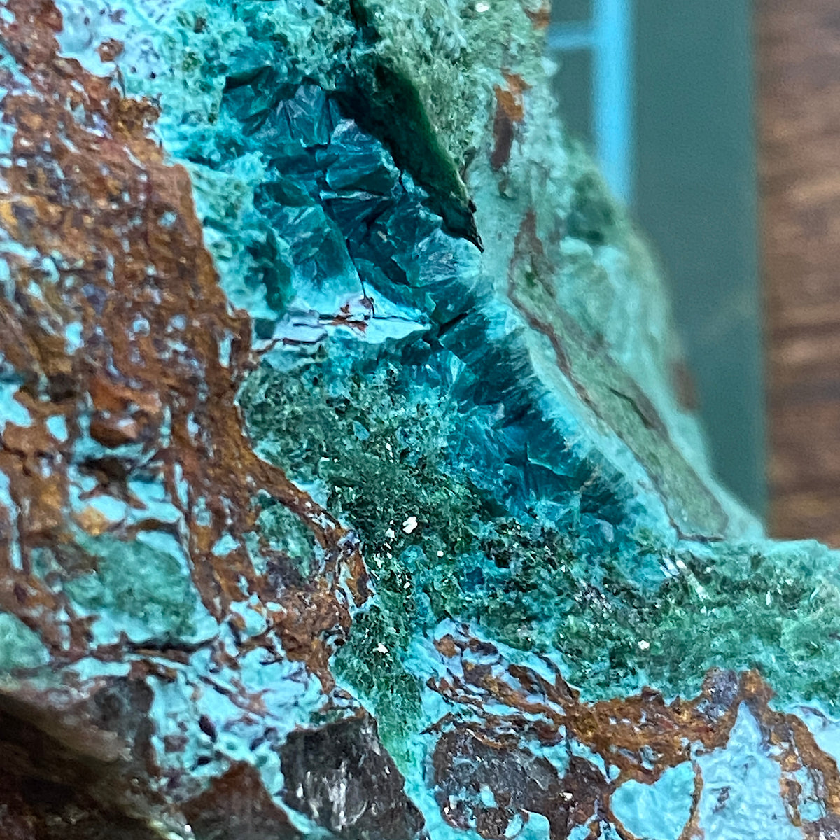 CHRYSOCOLLA WITH MALACHITE : SAMBA MINE, CHINGOLA, COPPER BELT ZAMBIA 110g MF5423