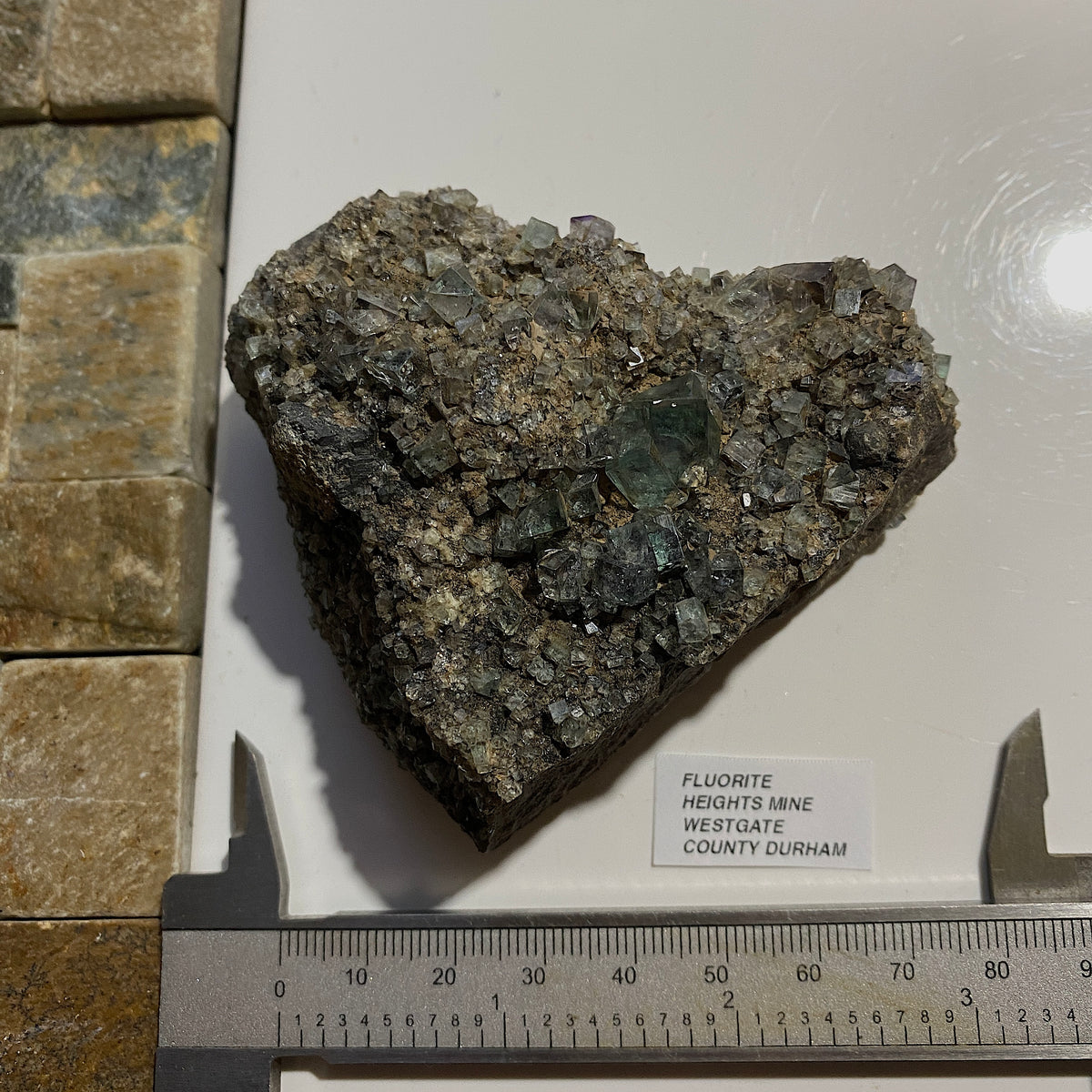 FLUORITE : HEIGHTS QUARRY, WESTGATE, STANHOPE, COUNTY DURHAM. 202g MF5424