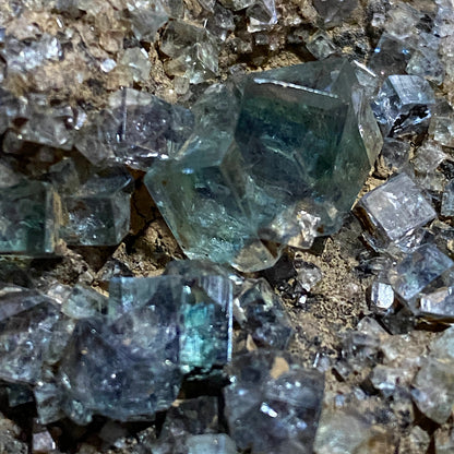 FLUORITE : HEIGHTS QUARRY, WESTGATE, STANHOPE, COUNTY DURHAM. 202g MF5424