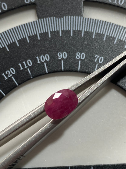 RUBY CORUNDUM GEMSTONE : JOHN SAUL MINE, TSAVO, KENYA  1.09Ct MFG4804