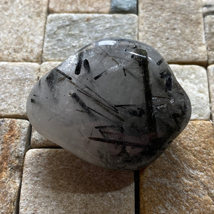 SCHORL TOURMALINE IN QUARTZ - MWINILUNGA DISTRICT, ZAMBIA. 56g. MF3421