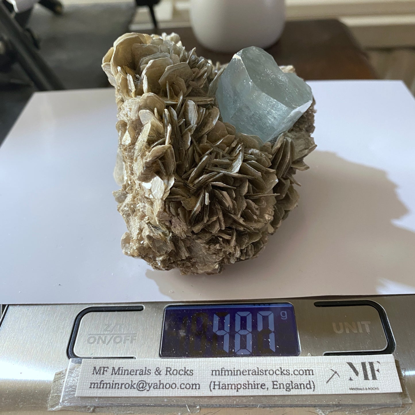 AQUAMARINE BERYL IN MUSCOVITE - CHUMAR BAKHOOR, NAGAR, GILGIT-BALTISTAN- PAKISTAN 487g MF9635