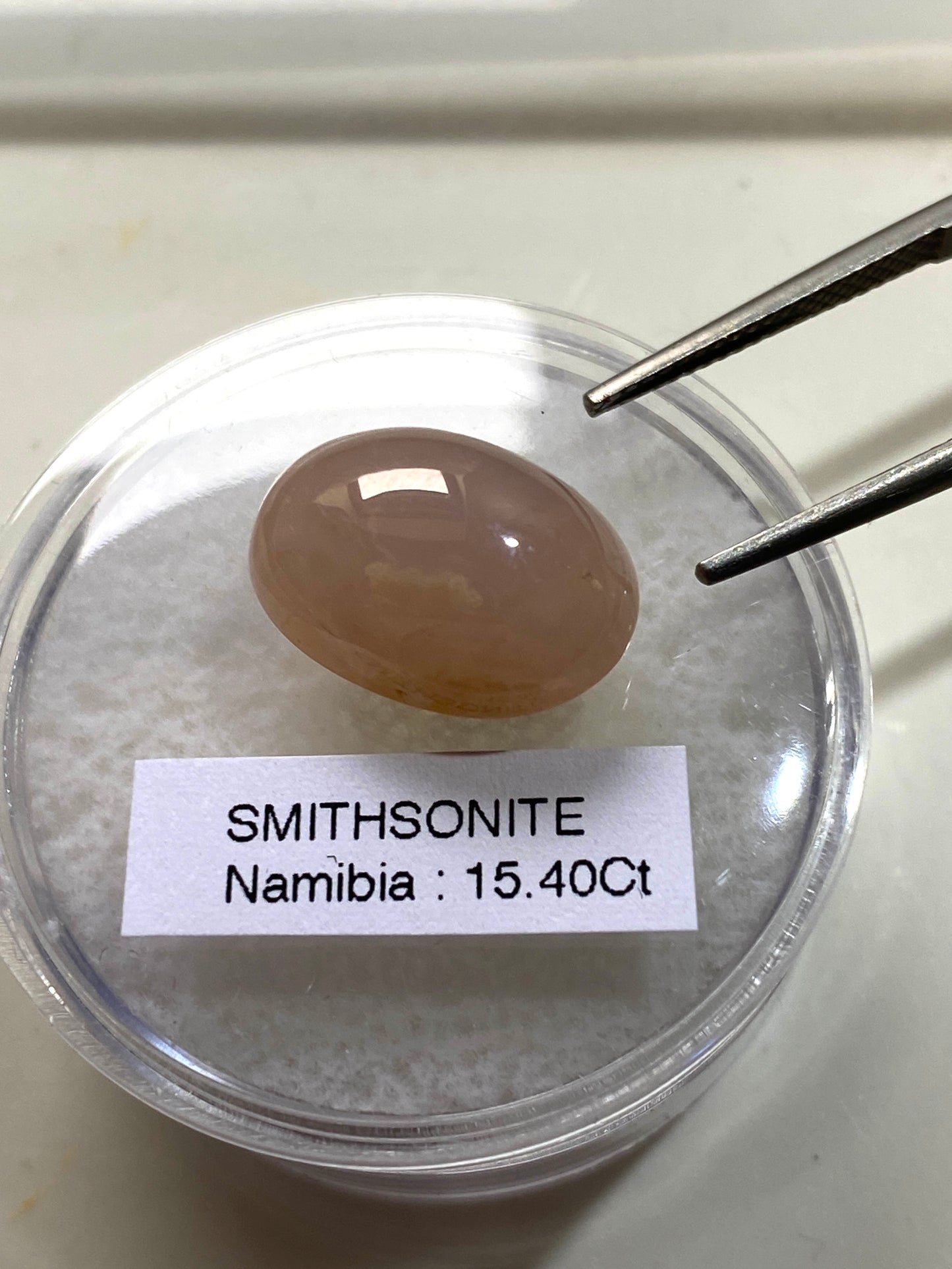 SMITHSONITE UNUSUAL GEMSTONE : TSUMEB MINE, NAMIBIA LARGE 15.40Ct MFG4806