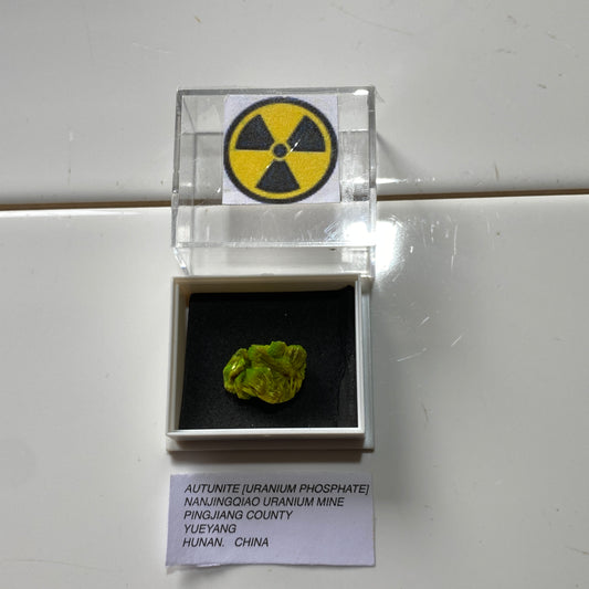 AUTUNITE [*Radioactive]  - NANJINGQIAO URANIUM DEPOSIT, HUNAN, CHINA  2g MF4282