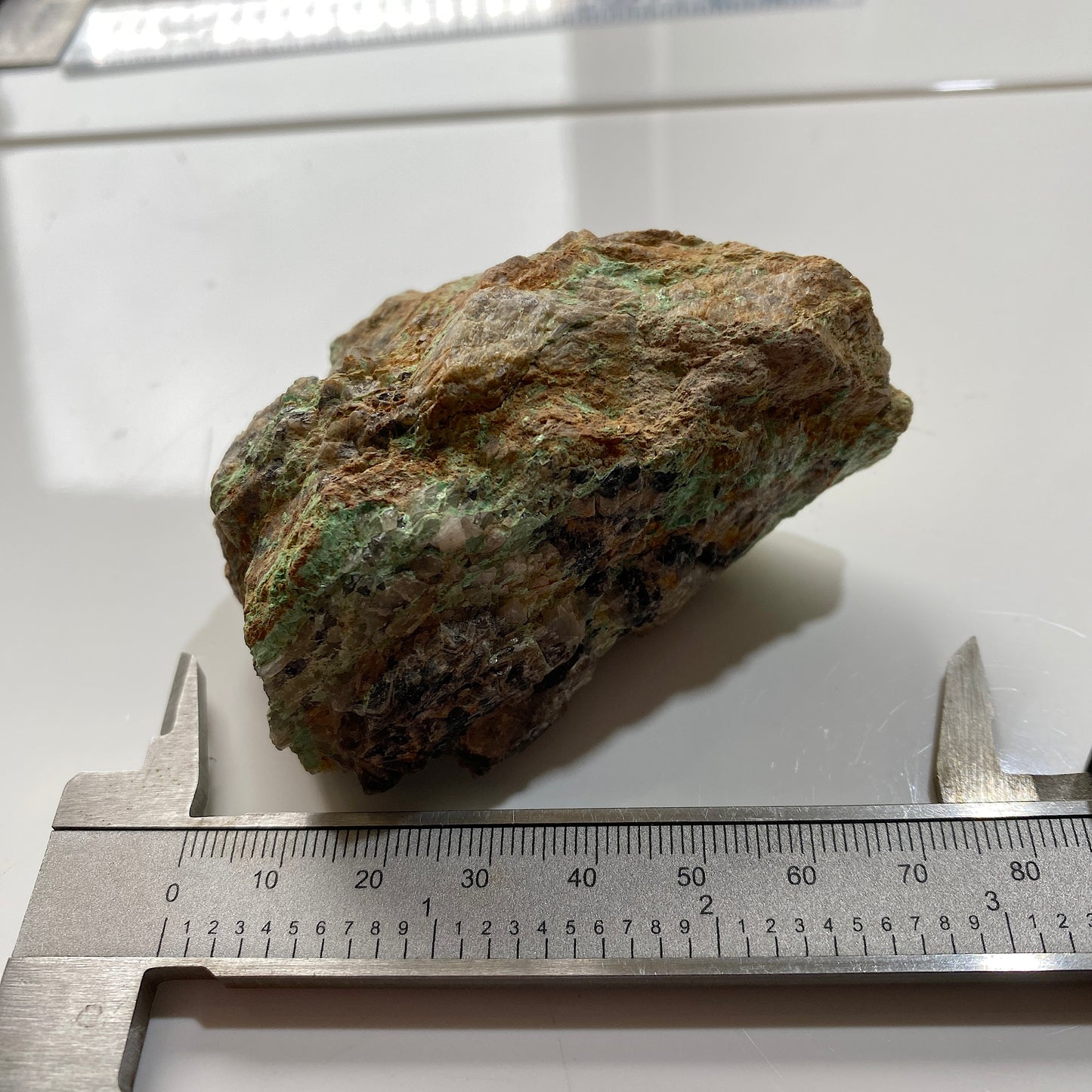 TORBERNITE [ Radioactive] ON LIMONITE - WHEAL BULLER, REDRUTH, CORNWALL, ENGLAND