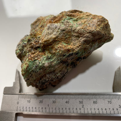 TORBERNITE [ Radioactive] ON LIMONITE - WHEAL BULLER, REDRUTH, CORNWALL, ENGLAND