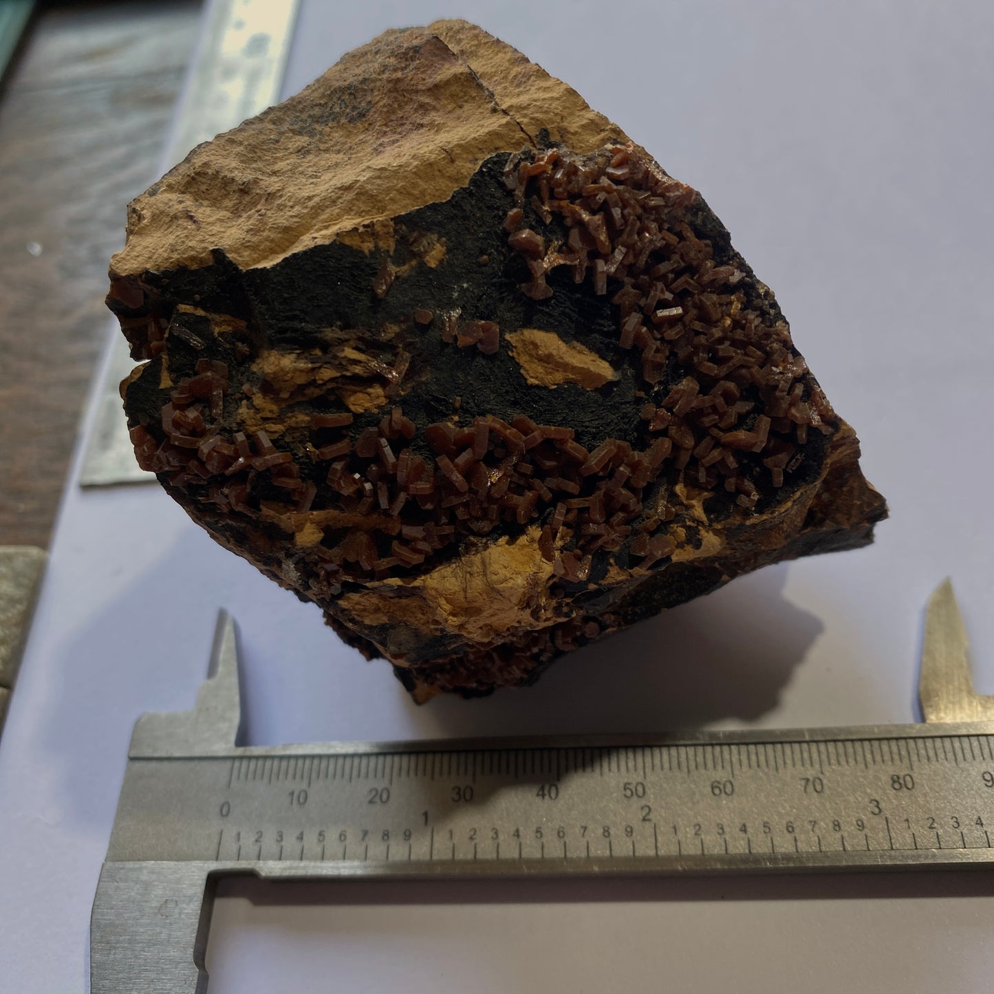 VANADINITE ON MATRIX - TAOUZ, ER RECHIDIA , DRAA-TAFILALET, MOROCCO  341g MF9852