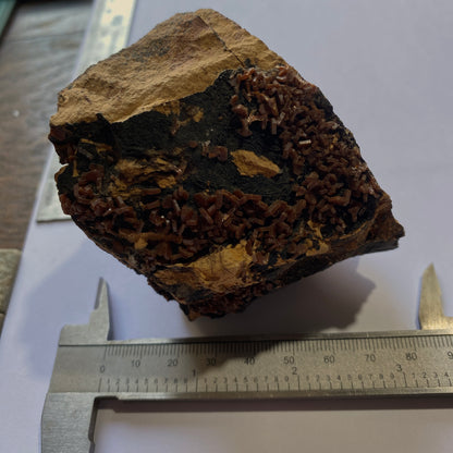 VANADINITE ON MATRIX - TAOUZ, ER RECHIDIA , DRAA-TAFILALET, MOROCCO  341g MF9852