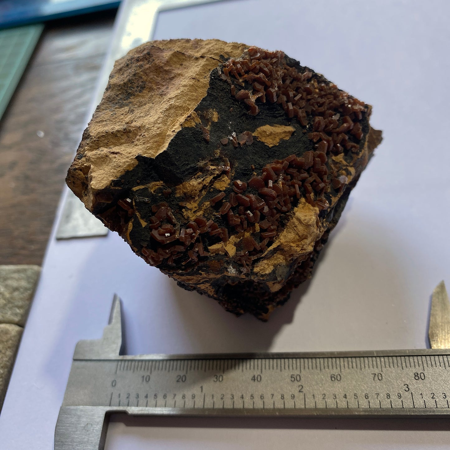 VANADINITE ON MATRIX - TAOUZ, ER RECHIDIA , DRAA-TAFILALET, MOROCCO  341g MF9852