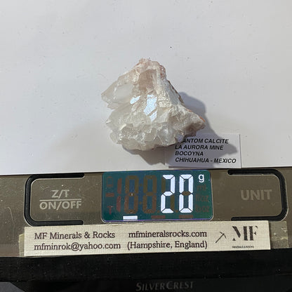 PHANTOM CALCITE : LA AURORA MINE, BOCOYNA, CHIHUAHUA, U.S.A. 20g MF5447