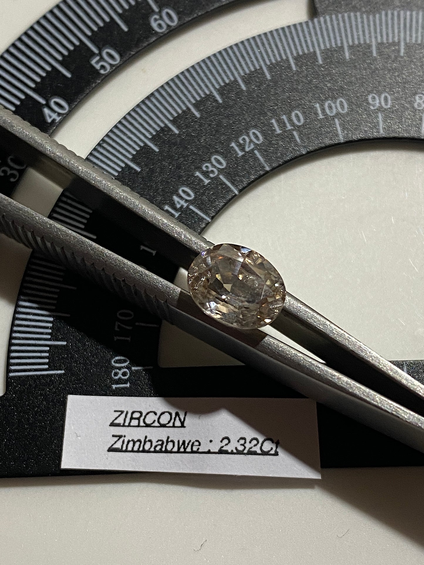 ZIRCON NATURAL GEMSTONE BRILLIANT LUSTRE   : KWEKWE, ZIMBABWE 2.32Ct MFG4812