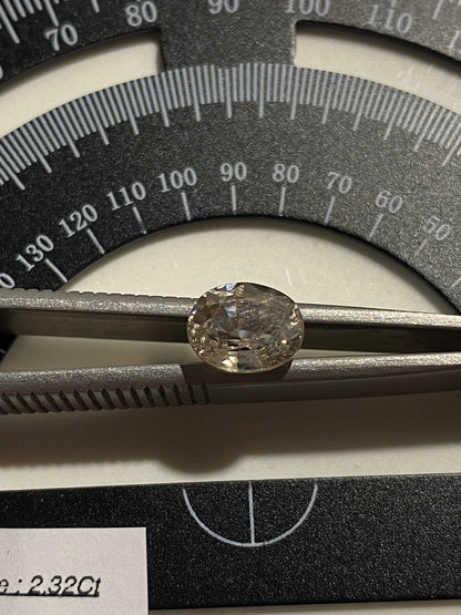 ZIRCON NATURAL GEMSTONE BRILLIANT LUSTRE   : KWEKWE, ZIMBABWE 2.32Ct MFG4812