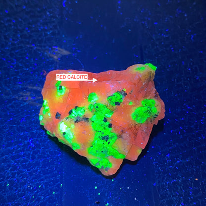 WILLEMITE & CALCITE : STERLING MINE, SUSSEX COUNTY, NEW JERSEY, U.S.A. 19g. MF5448