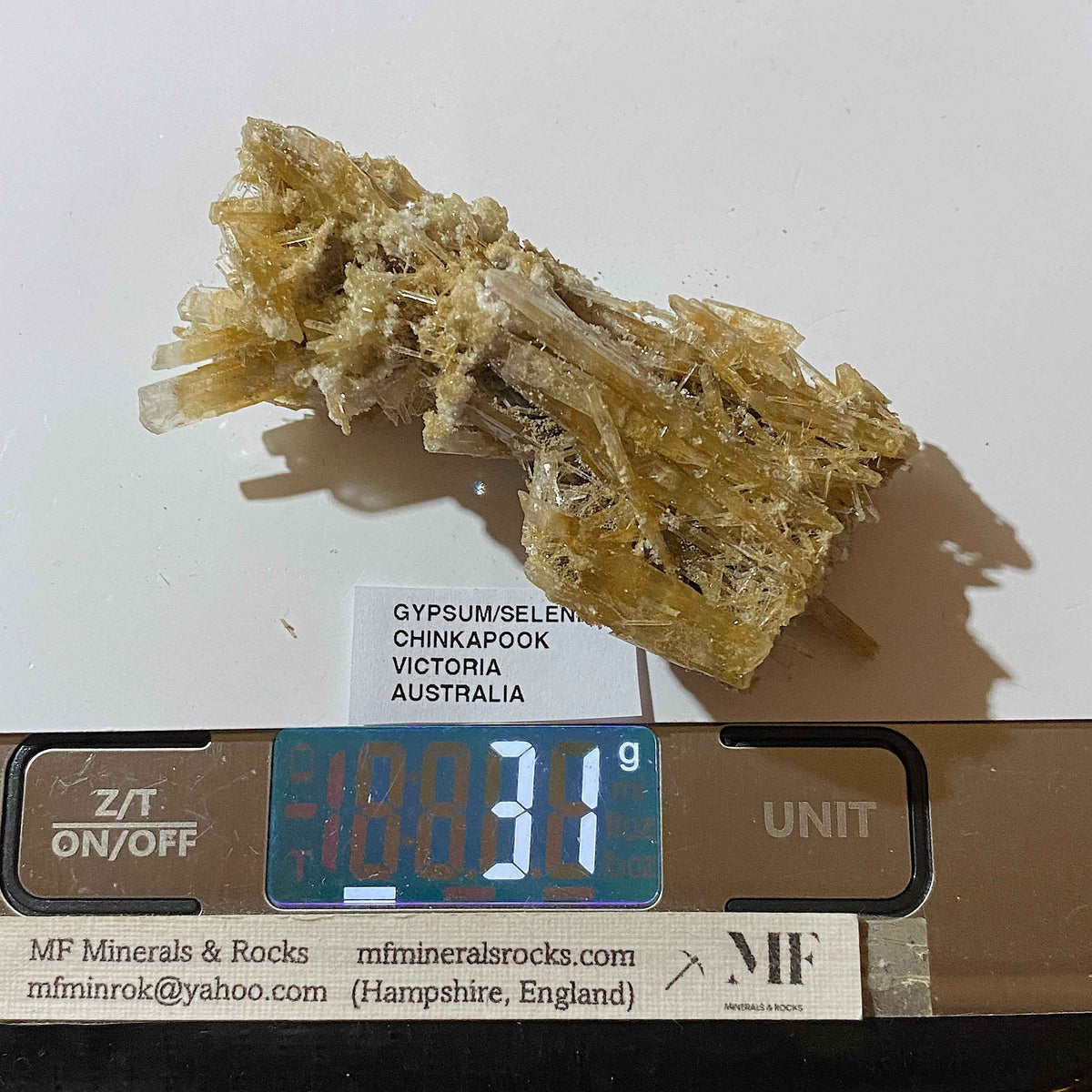 GYPSUM/SELENITE : CHINKAPOOK, VICTORIA, AUSTRALIA  31g MF5430